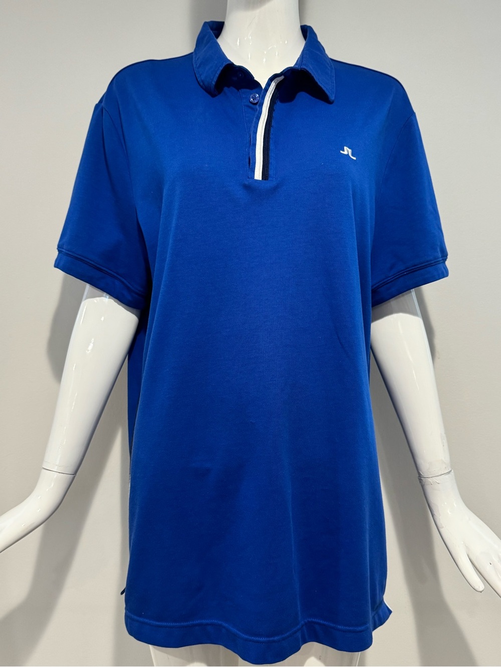 J.Lindeberg Blue Golf Polo Shirt Men’s XL Regular Fit Performance Logo